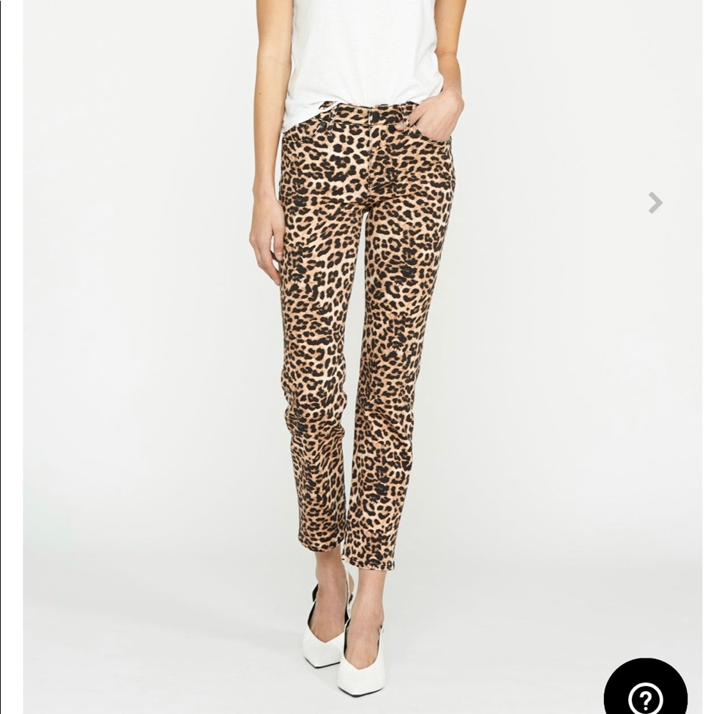 Hudson leopard Nico Midrise Cigarette Jean